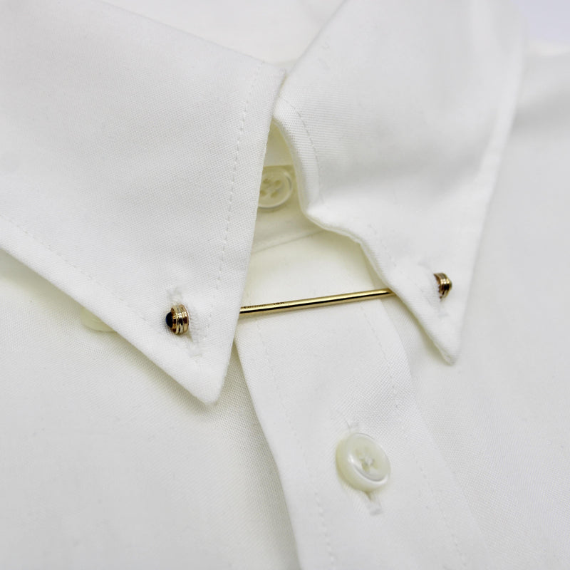 Vintage 18K Gołd Cartier Shirt Collar Pin with Sapphire Cabochon jewelry Cartier 