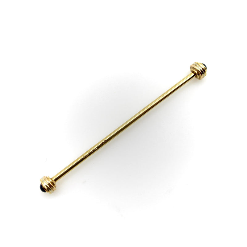 Vintage 18K Gołd Cartier Shirt Collar Pin with Sapphire Cabochon jewelry Cartier 