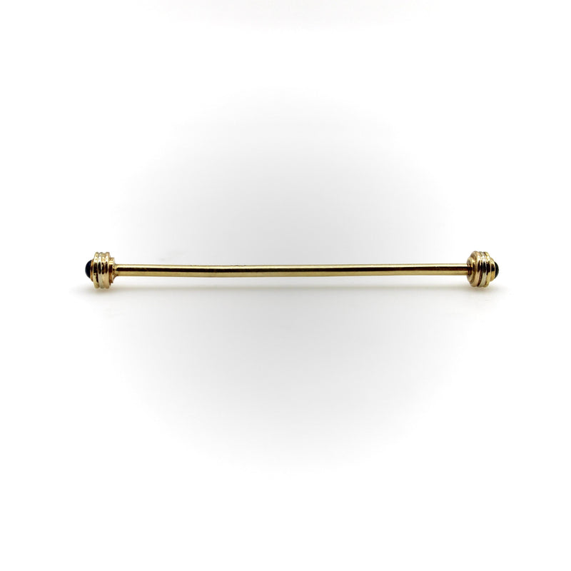 Vintage 18K Gołd Cartier Shirt Collar Pin with Sapphire Cabochon jewelry Cartier 