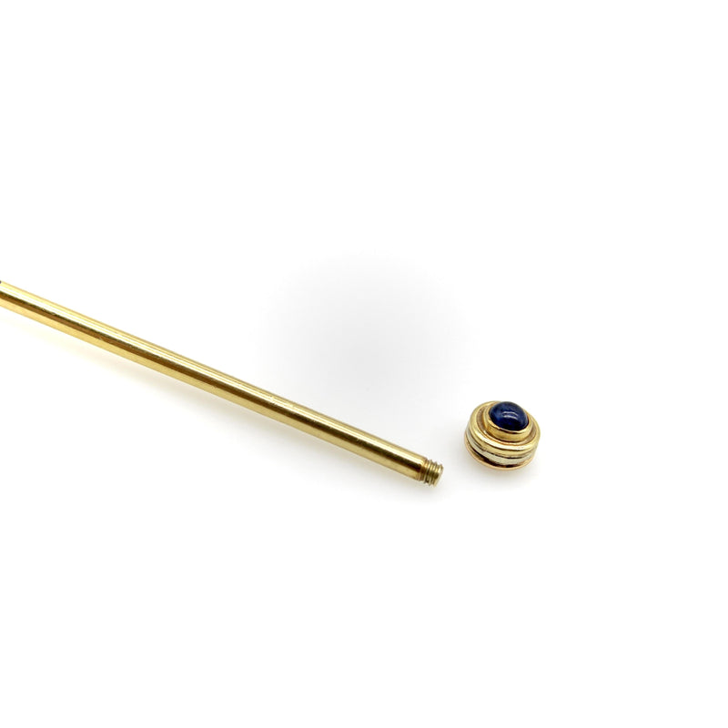 Vintage 18K Gołd Cartier Shirt Collar Pin with Sapphire Cabochon jewelry Cartier 