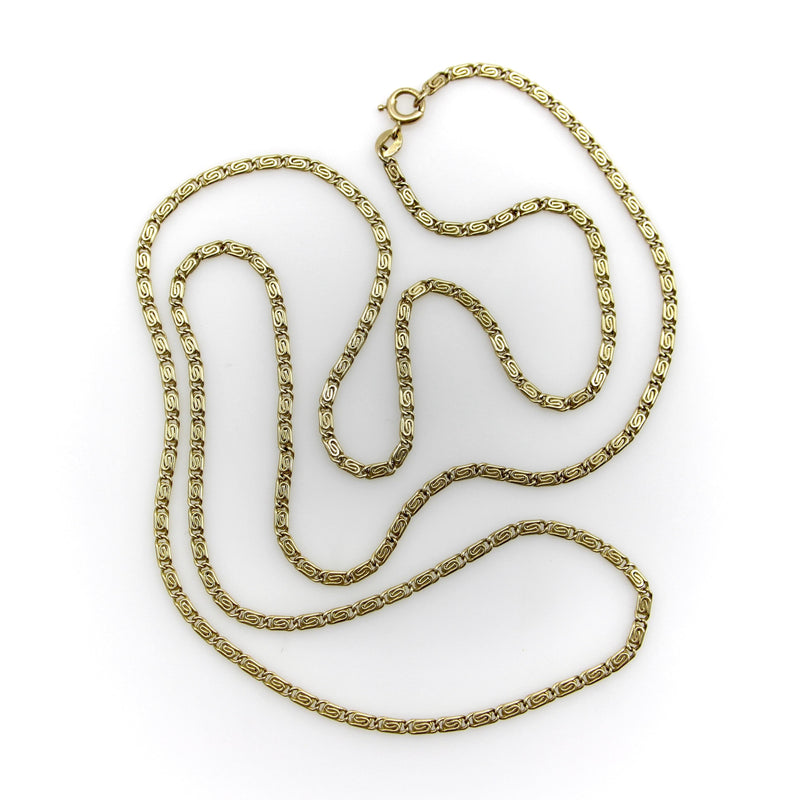 Vintage 14K Gołd Interlocking Link 26” Chain jewelry Kirsten's Corner 