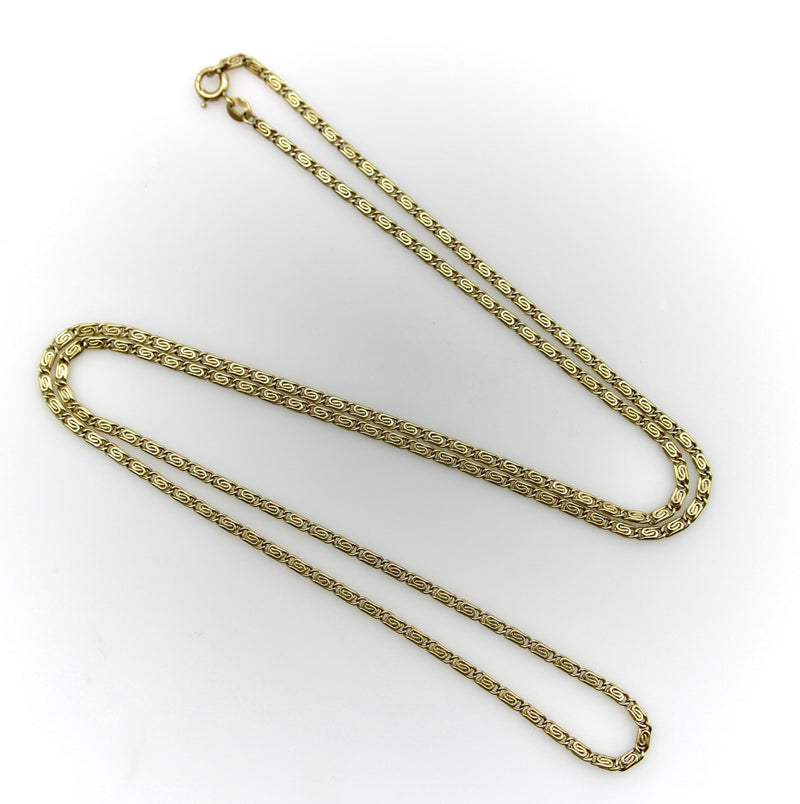 Vintage 14K Gołd Interlocking Link 26” Chain jewelry Kirsten's Corner 