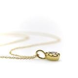 18K Gold Pear-Shaped Diamond in Collett Setting on a 16” Chain Kirsten's Corner 