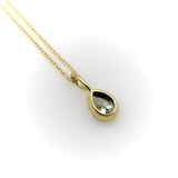 18K Gold Pear-Shaped Diamond in Collett Setting on a 16” Chain Kirsten's Corner 