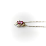 Vintage Platinum Pink Sapphire and Diamond Necklace jewelry Kirsten's Corner 