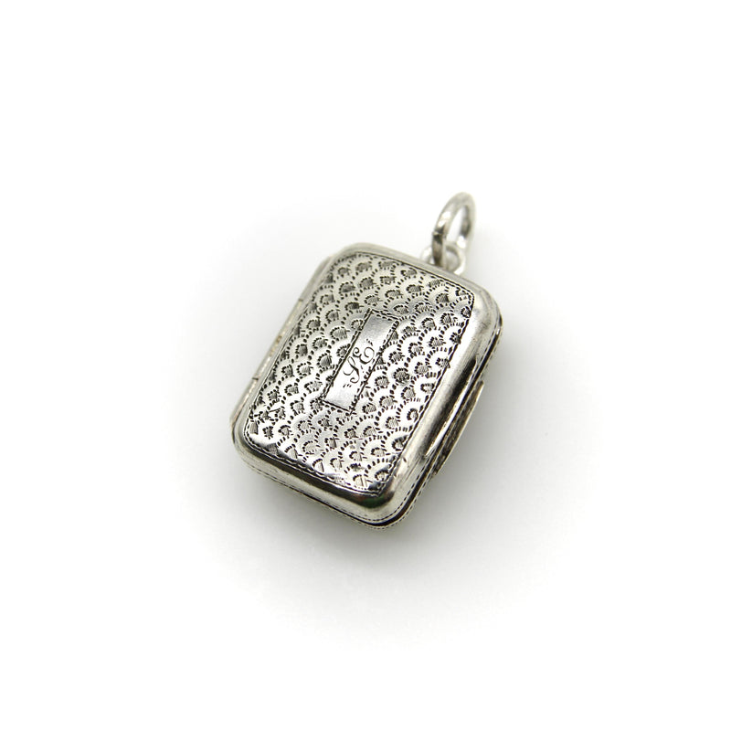 Sterling Silver Georgian Small Rectangular Vinaigrette Kirsten's Corner 