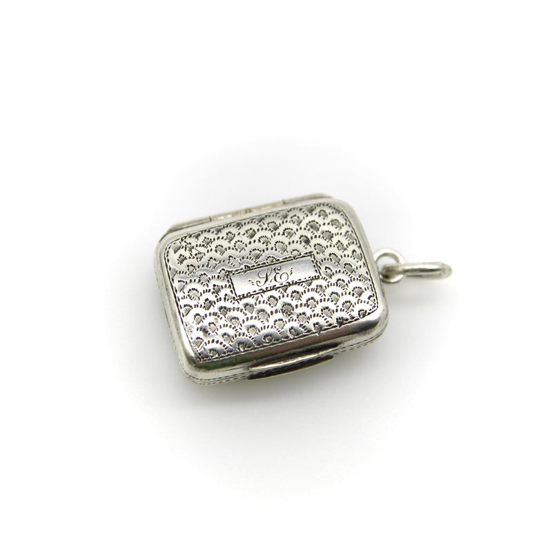 Sterling Silver Georgian Small Rectangular Vinaigrette Kirsten's Corner 