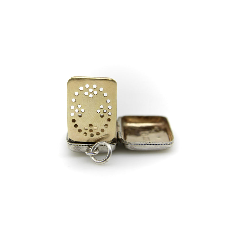 Sterling Silver Georgian Small Rectangular Vinaigrette Kirsten's Corner 