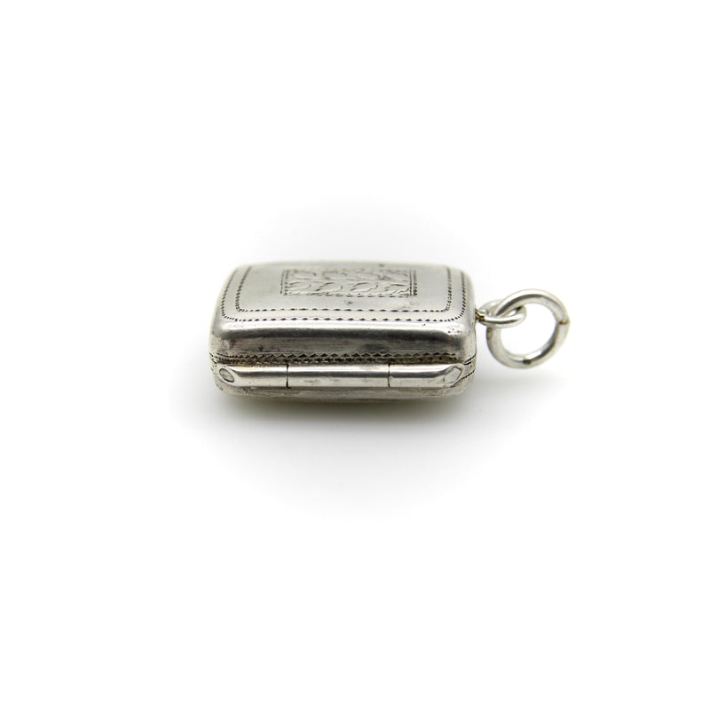 Sterling Silver Georgian Small Rectangular Vinaigrette Kirsten's Corner 