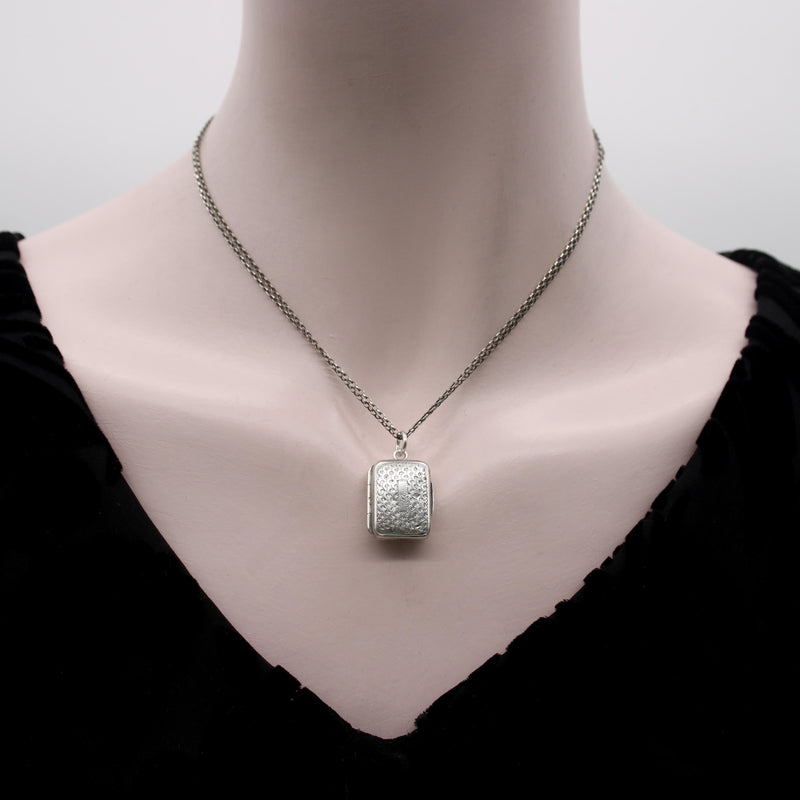 Sterling Silver Georgian Small Rectangular Vinaigrette Kirsten's Corner 