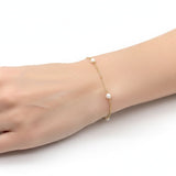 Vintage 14K Gold and Cultured Pearl Bracelet Bracelet Kirsten's Corner 