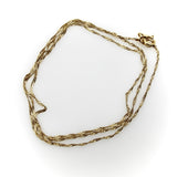 Vintage Twisted Baby Curb Link Chain in 14K Gold