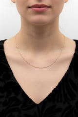 Vintage Twisted Baby Curb Link Chain in 14K Gold Chain Kirsten's Corner 