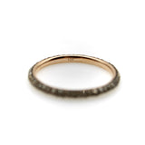 Vintage Micro Pave Cognac Diamond Eternity Band in 10K Gold with Rhodium Finish