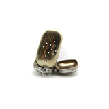 Sterling Silver Georgian Oblong Vinaigrette with Engraved Leaf Border jewelry Kirsten's Corner 