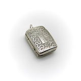 Sterling Silver Georgian Rectangular Vinaigrette with Meander Pattern Kirsten's Corner 