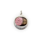 Vintage 800 Silver Hand Enameled Baloney Charm from Bologna Kirsten's Corner 