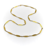 18K Gold Victorian French Alternating Link 24 3/4” Chain jewelry Kirsten's Corner 