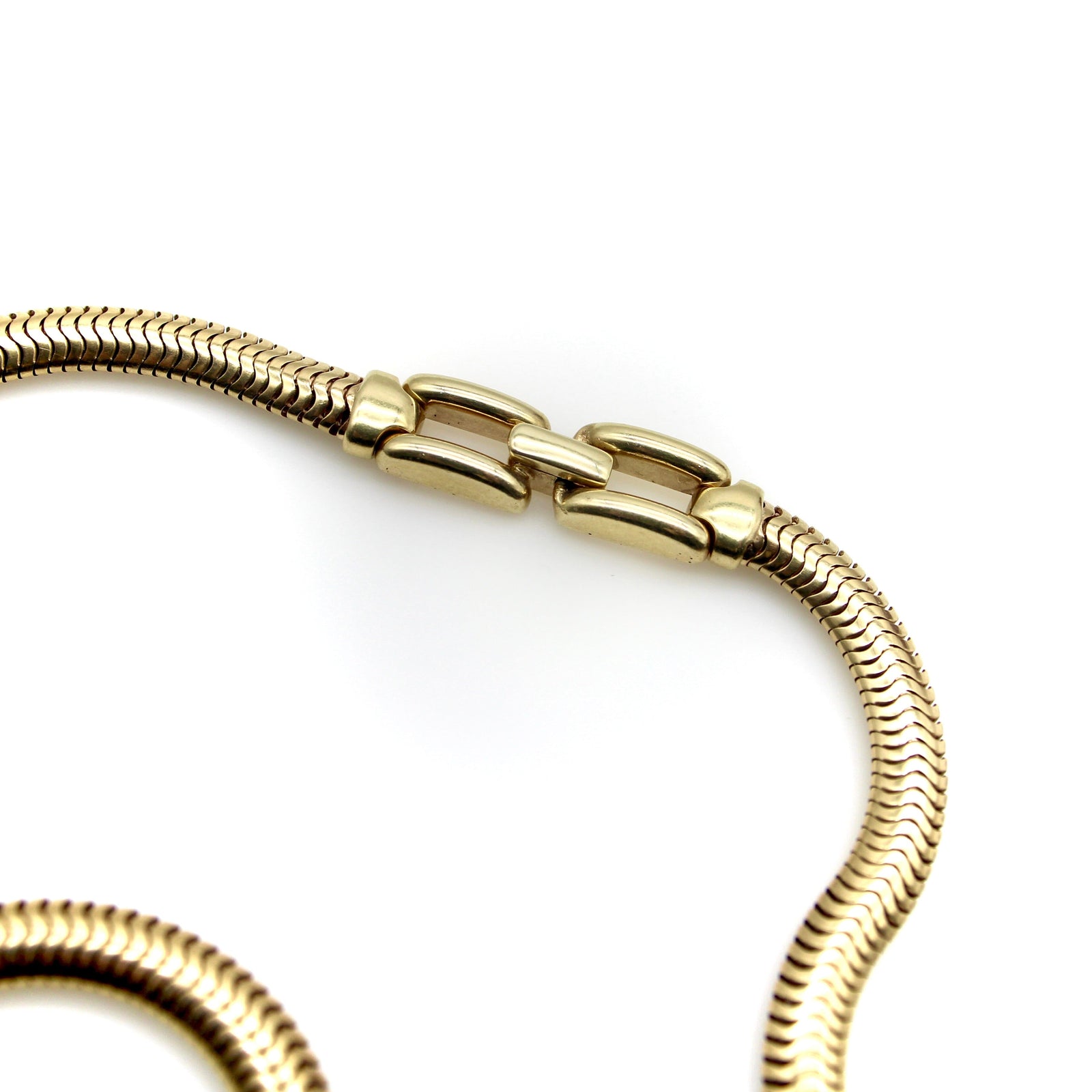 Thick Vintage 14K Gold Snake Chain Necklace | Kirsten's