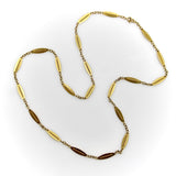 18K Gold Victorian French Alternating Link 24 3/4” Chain jewelry Kirsten's Corner 