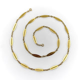 18K Gold Victorian French Alternating Link 24 3/4” Chain jewelry Kirsten's Corner 