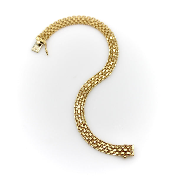 Vintage Woven 18K Gold Italian Bismark Bracelet Bracelet Kirsten's Corner 