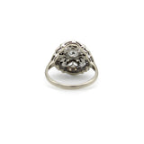 Art Deco 14K White Gold Order of the Eastern Star Diamond Ring