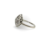 Art Deco 14K White Gold Order of the Eastern Star Diamond Ring
