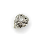 Art Deco 14K White Gold Order of the Eastern Star Diamond Ring