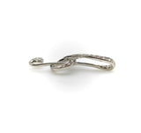 Vintage 18K White Gold Treble Clef Diamond Encrusted Pendant jewelry Kirsten's Corner 