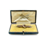 Victorian 15K Gold Crescent Moon Brooch with Seed Pearls jewelry Kirsten's Corner 
