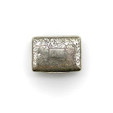 Sterling Silver William IV Rectangular Vinaigrette with Floral Border jewelry Kirsten's Corner 
