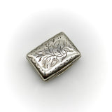 Sterling Silver William IV Rectangular Vinaigrette with Floral Border jewelry Kirsten's Corner 