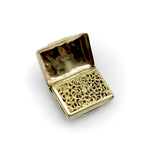 Sterling Silver William IV Rectangular Vinaigrette with Floral Border jewelry Kirsten's Corner 