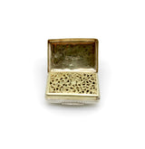 Sterling Silver William IV Rectangular Vinaigrette with Floral Border jewelry Kirsten's Corner 