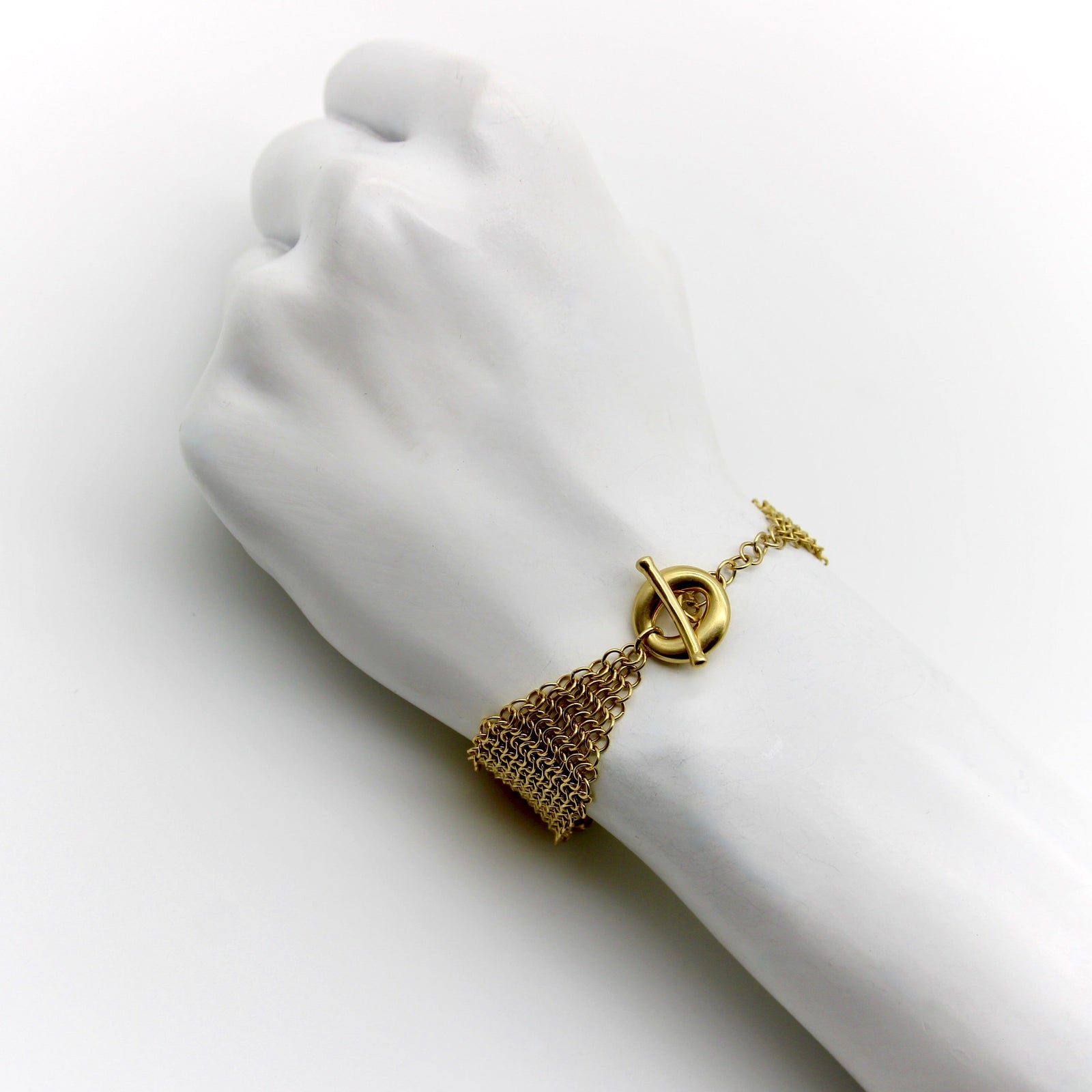 TIFFANY & CO. Estate Sterling Silver Mesh Bracelet Tiffany & Co. Authentic Peretti Silver Mesh Sevillana Toggle Bracelet display picture 1