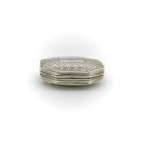 Sterling Silver Georgian Octagonal Vinaigrette with Engraved Latticework jewelry Kirsten's Corner 