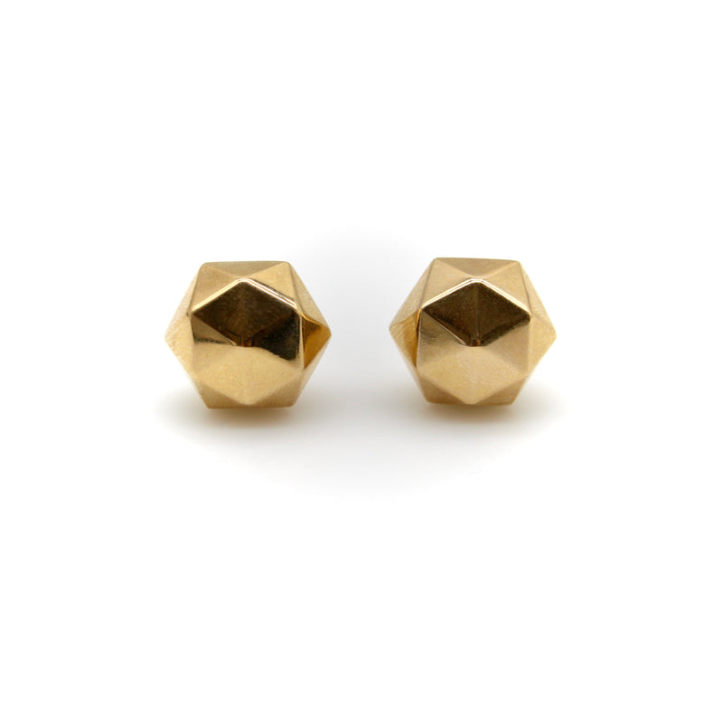 Vintage 9K Gold Geodesic Dome Earrings jewelry Kirsten's Corner 