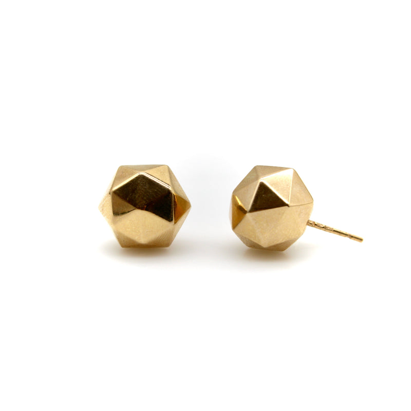 Vintage 9K Gold Geodesic Dome Earrings jewelry Kirsten's Corner 