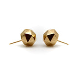 Vintage 9K Gold Geodesic Dome Earrings jewelry Kirsten's Corner 