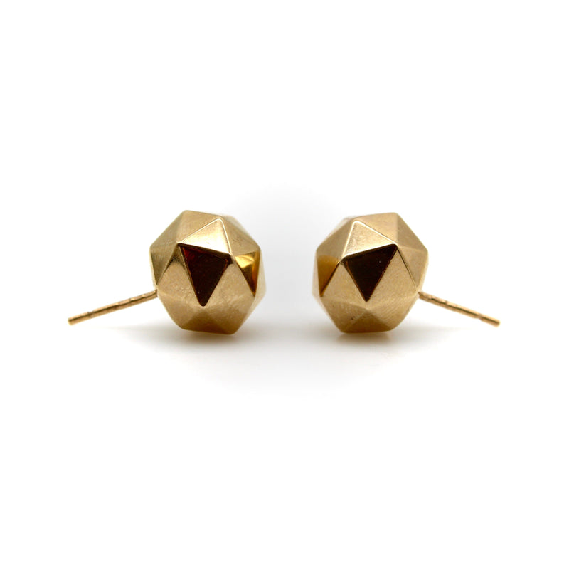 Vintage 9K Gold Geodesic Dome Earrings jewelry Kirsten's Corner 