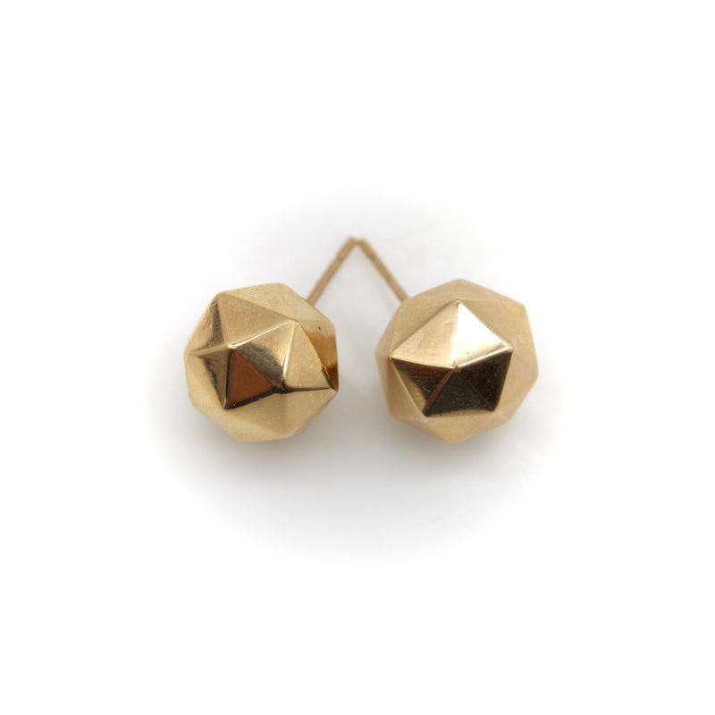 Vintage 9K Gold Geodesic Dome Earrings jewelry Kirsten's Corner 