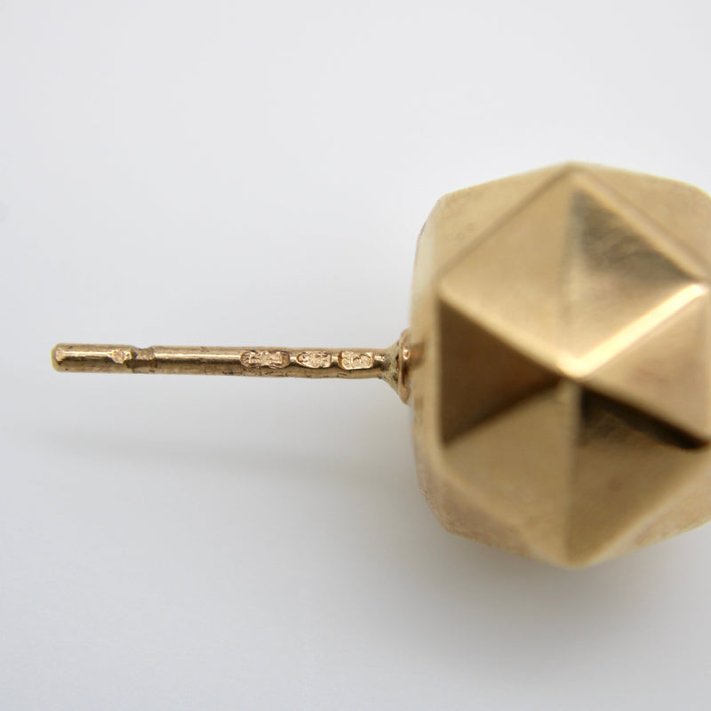 Vintage 9K Gold Geodesic Dome Earrings jewelry Kirsten's Corner 