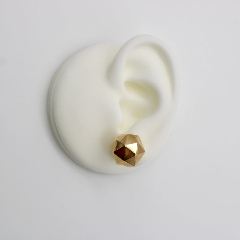 Vintage 9K Gold Geodesic Dome Earrings jewelry Kirsten's Corner 