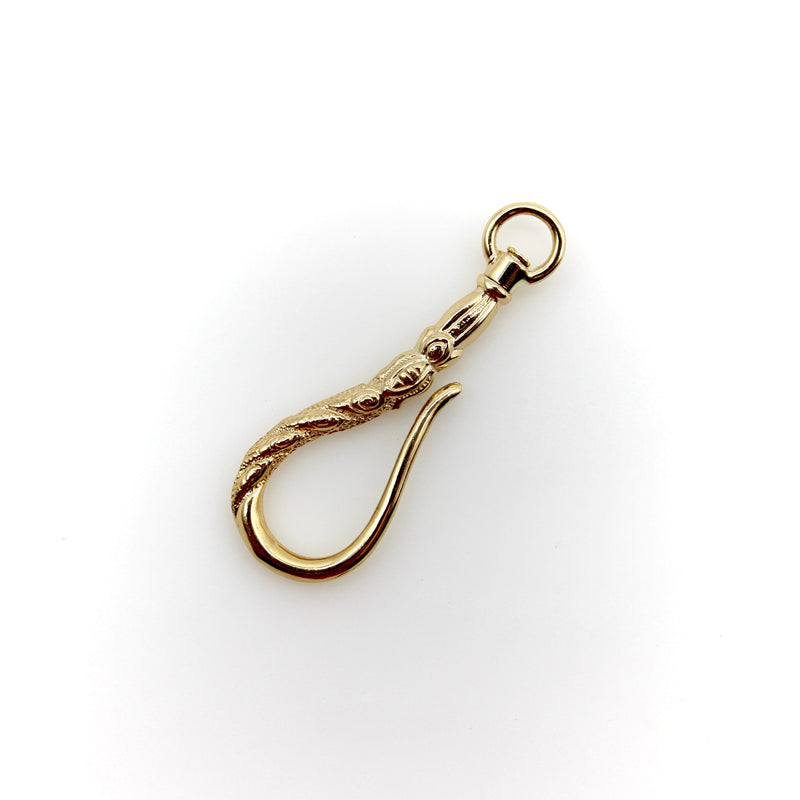 14K Gold Signature Shepherd's Hook and Charm Holder with Curling Motifs signature pieces Kirsten's Corner 