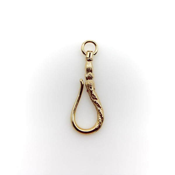 14K Gold Signature Shepherd's Hook and Charm Holder with Curling Motifs signature pieces Kirsten's Corner 