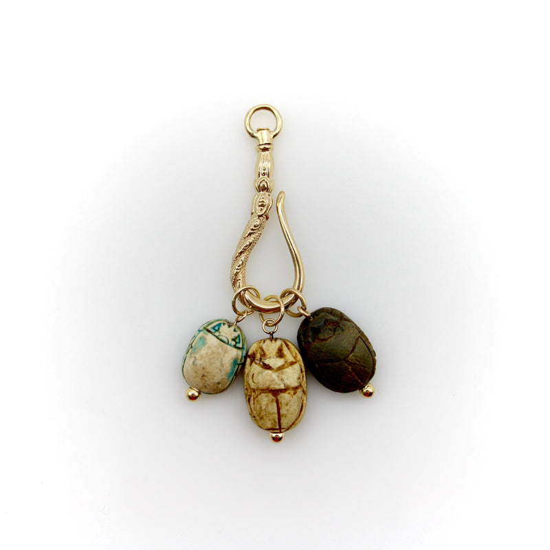 14K Gold Signature Shepherd's Hook and Charm Holder with Curling Motifs signature pieces Kirsten's Corner 