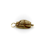 Egyptian Revival Tan Stone Scarab Pendant with 14K Gold Mount jewelry Kirsten's Corner 