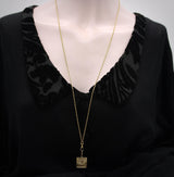 Victorian 14K Gold 31” Double Cable Link Chain with Dog Clip