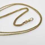 Victorian 14K Gold 31” Double Cable Link Chain with Dog Clip